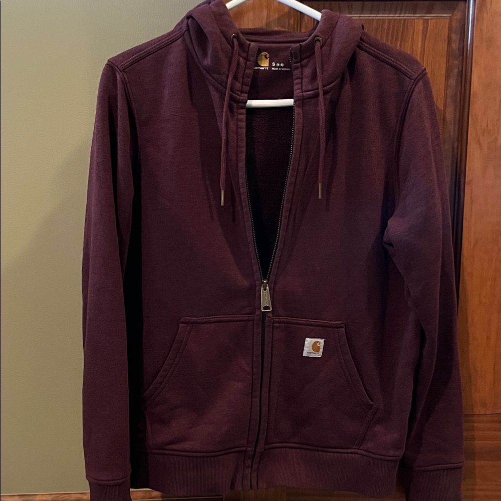 Carhartt Burgundy Full-Zip Hoodie